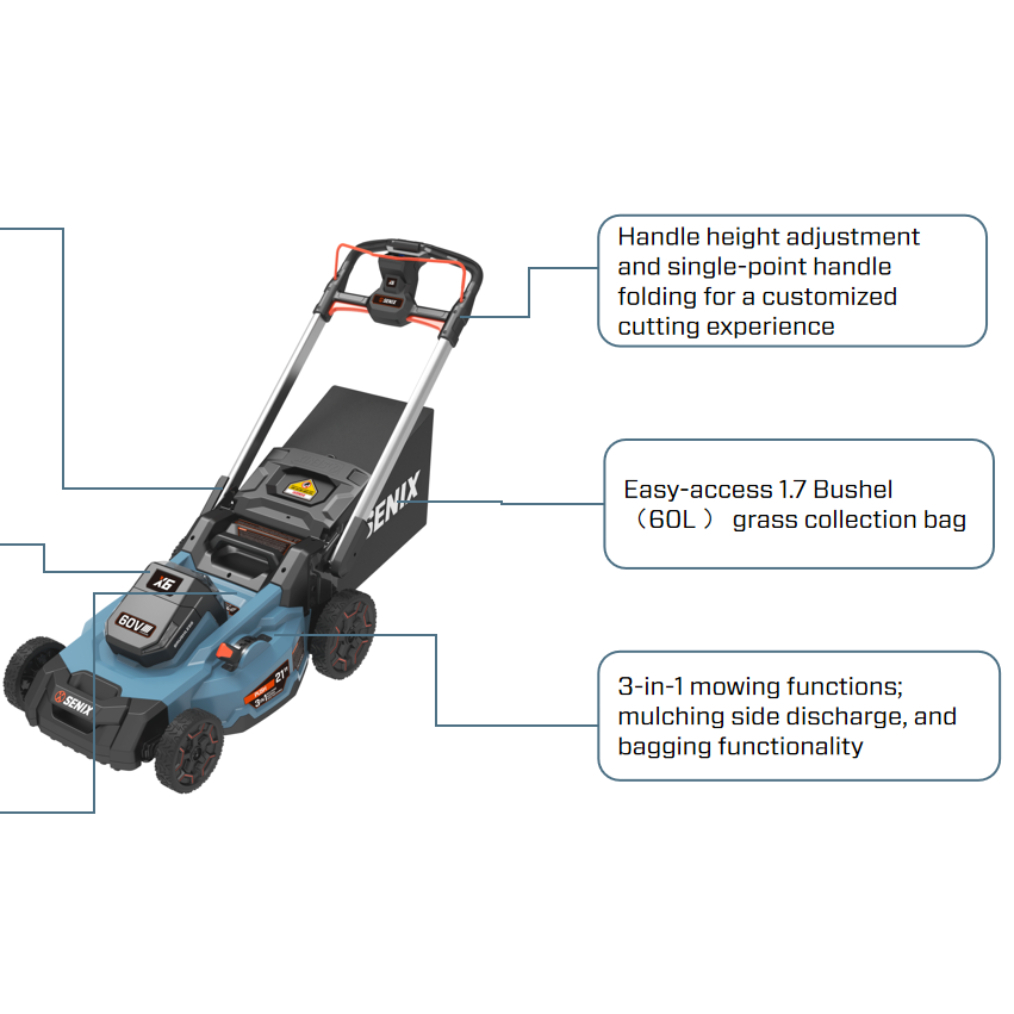 60V Brushless 53cm(21'') Push Lawn Mower
