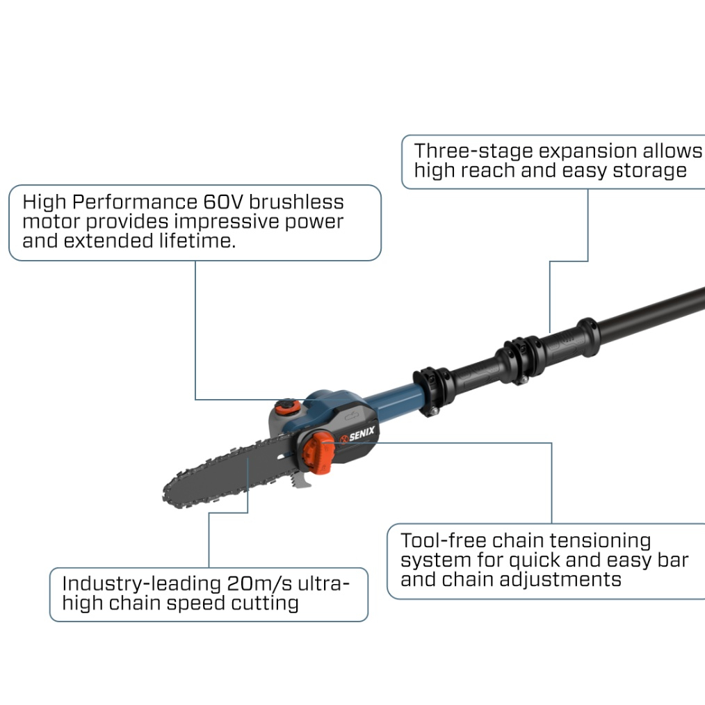 60V Brushless 25cm(10'') Pole Saw