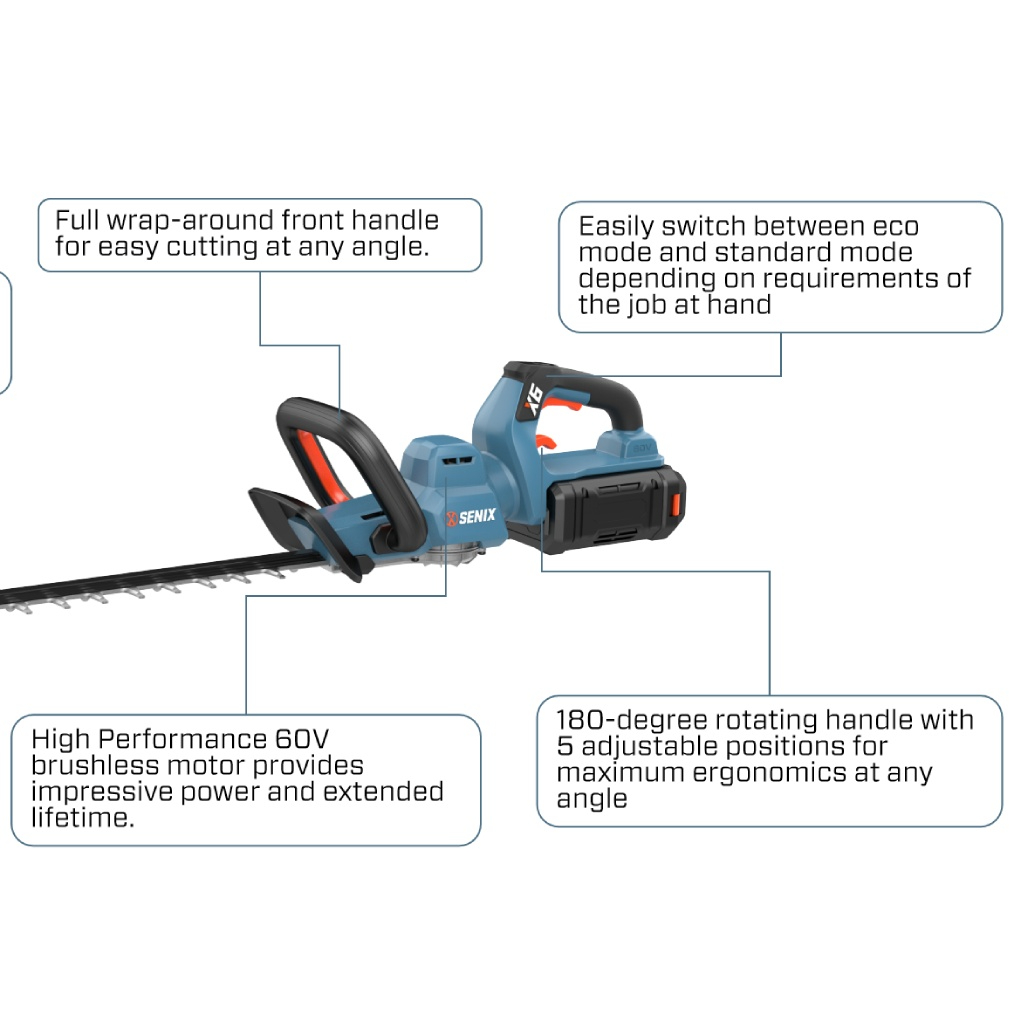60V Brushless 660mm(27'') Hedge Trimmer