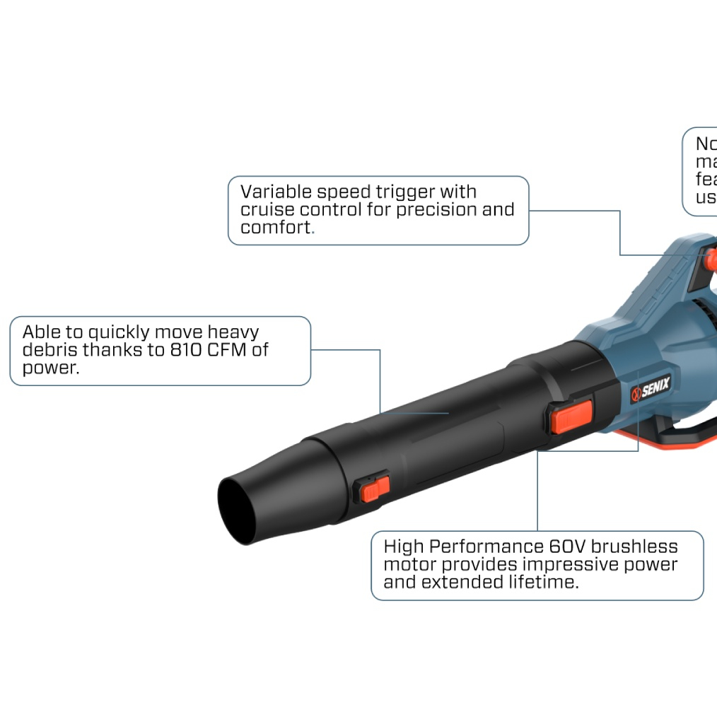 60V Brushless 1380m³/h(810CFM) Blower