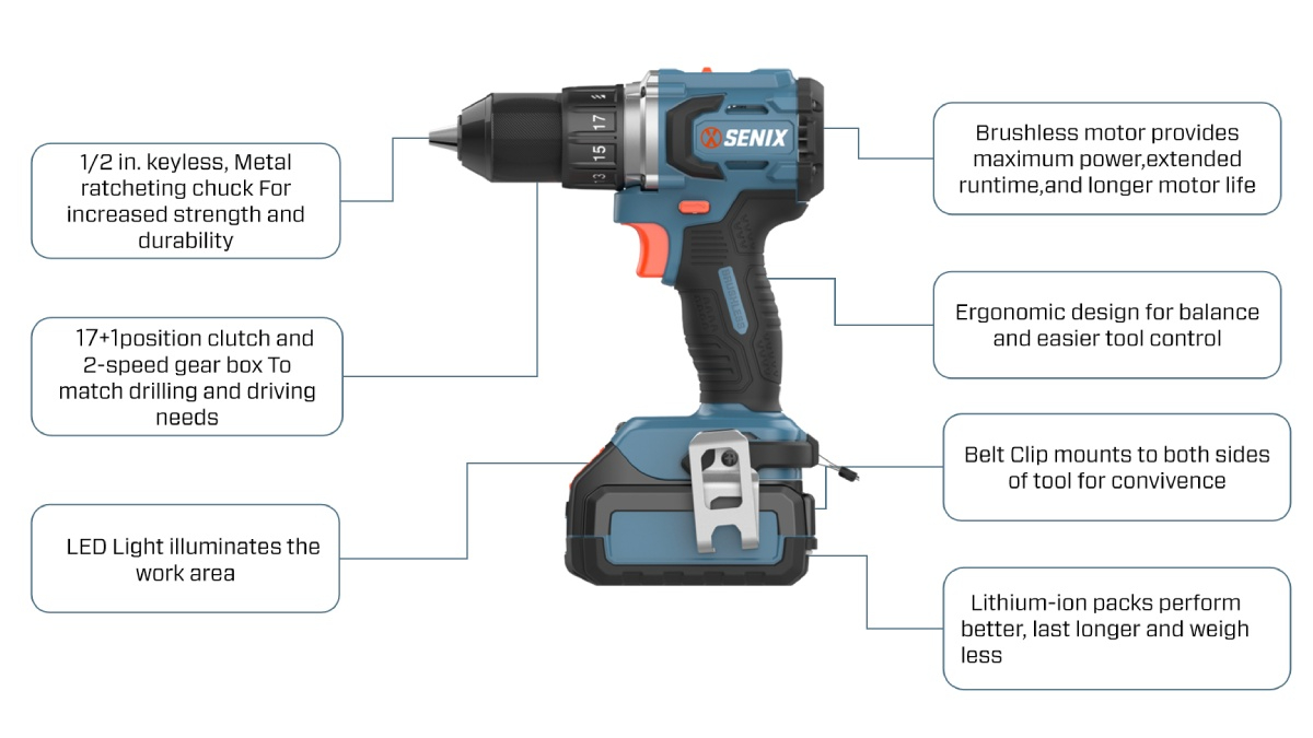 20V Brushless 13mm(1/2'') Drill Driver