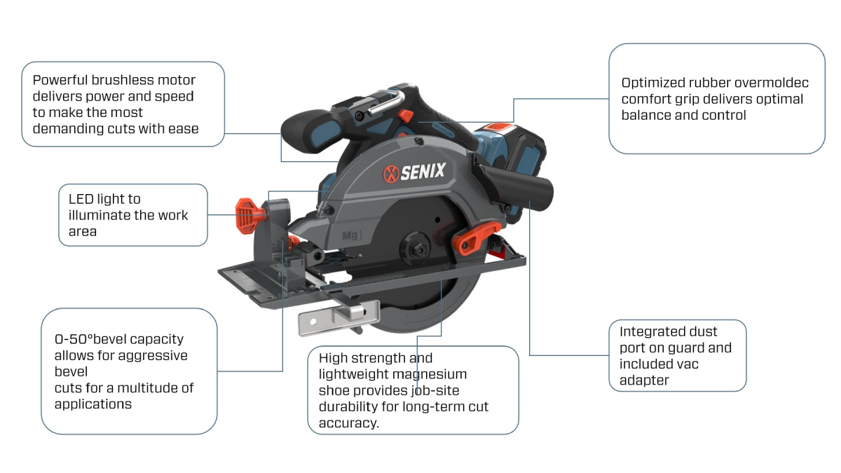 20V Brushless 165mm(6-1/2'') Circular Saw