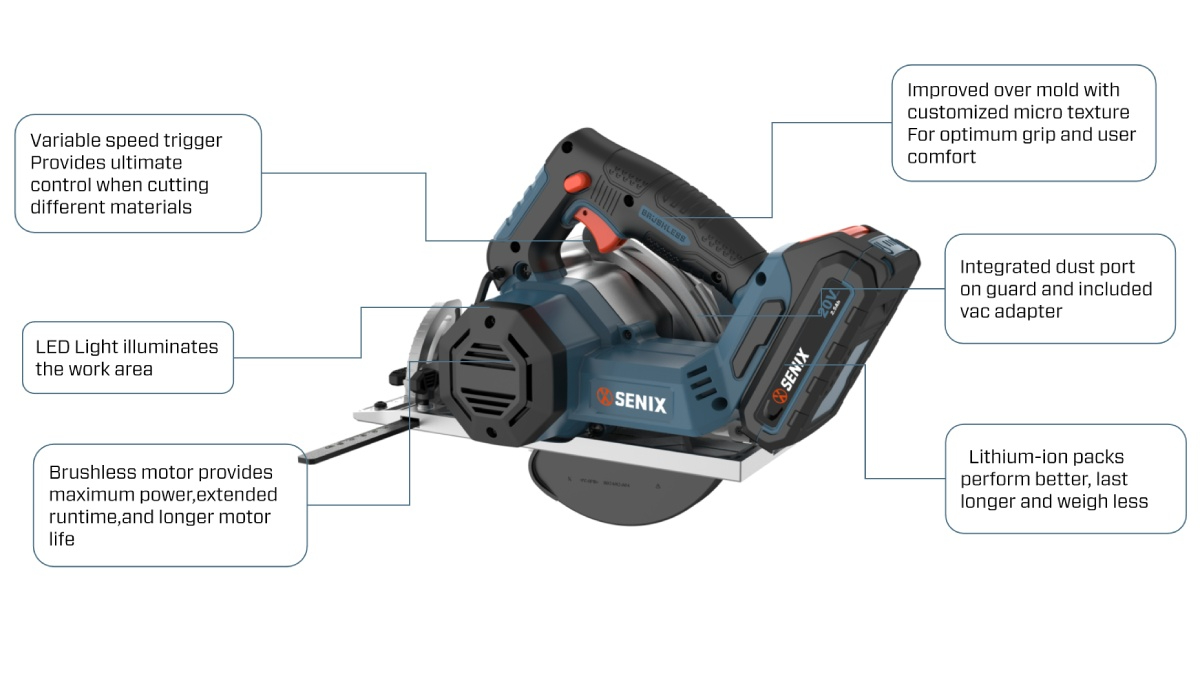 20V Brushless 165mm(6-1/2'') Circular Saw