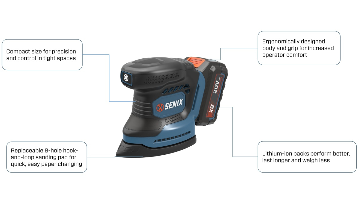 20V Brushed Orbit Detail Sander