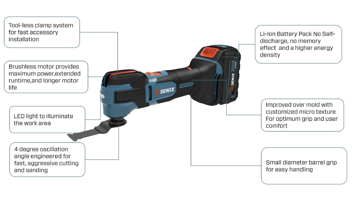 20V Brushless Oscillating Multi-Tool