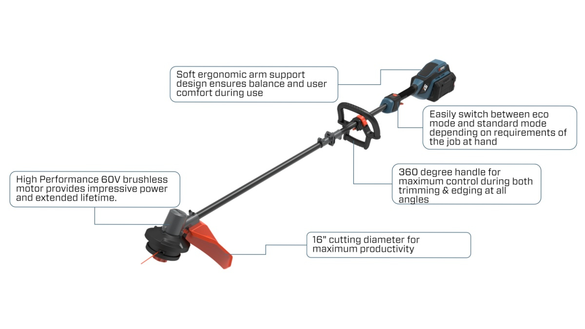 60V Brushless 40cm(16'') String Trimmer