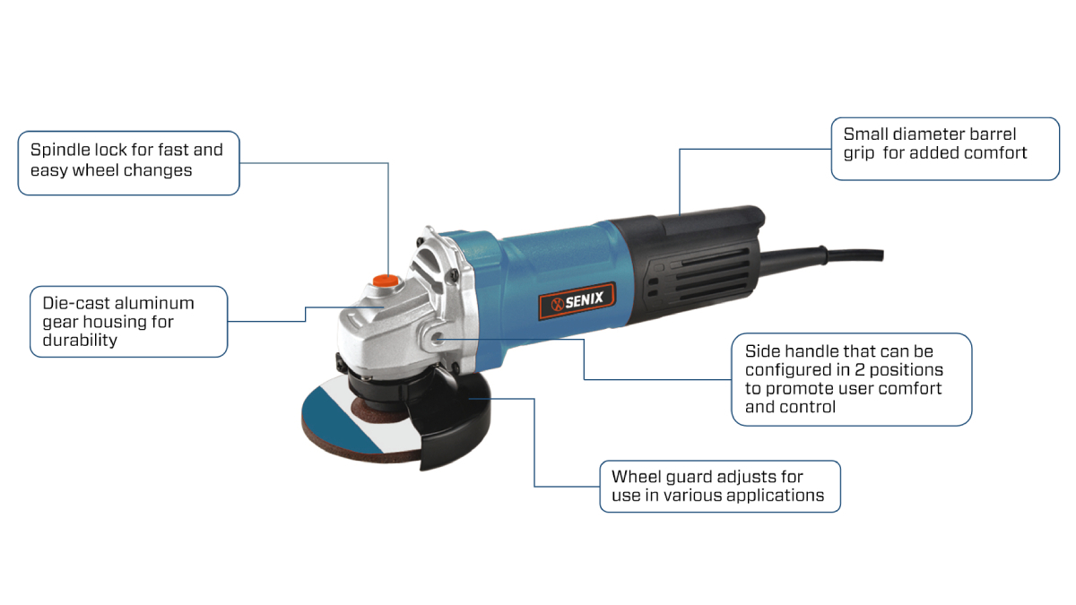 900W 100mm(4'') Angle Grinder