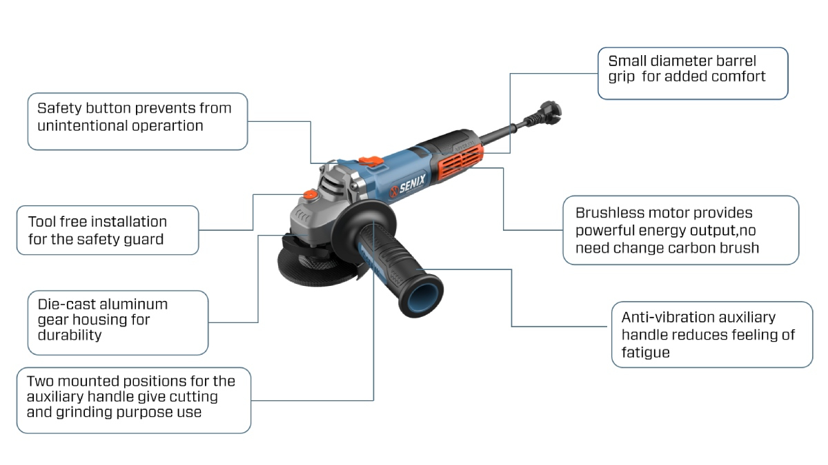 1050W 100mm(4'') Angle Grinder
