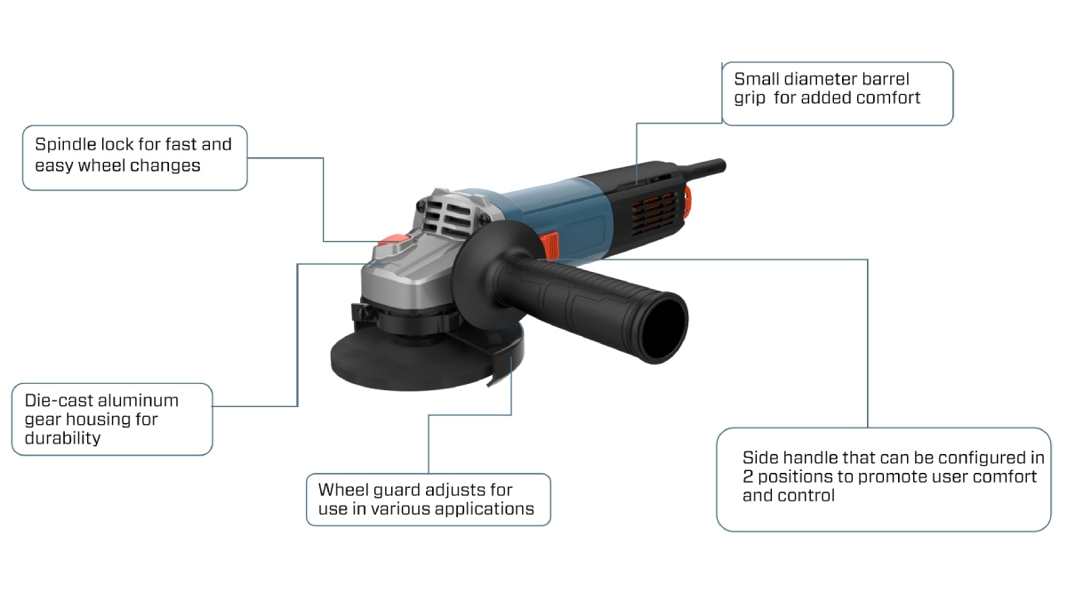 1010W 125mm(5'') Angle Grinder