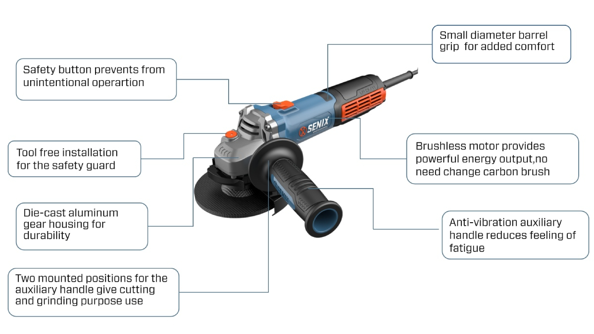 1200W 125mm(5'') Angle Grinder