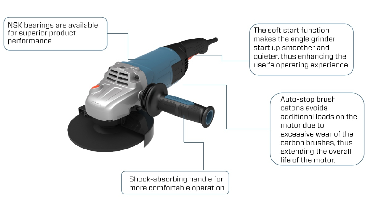 2400W 230mm(9'') Angle Grinder