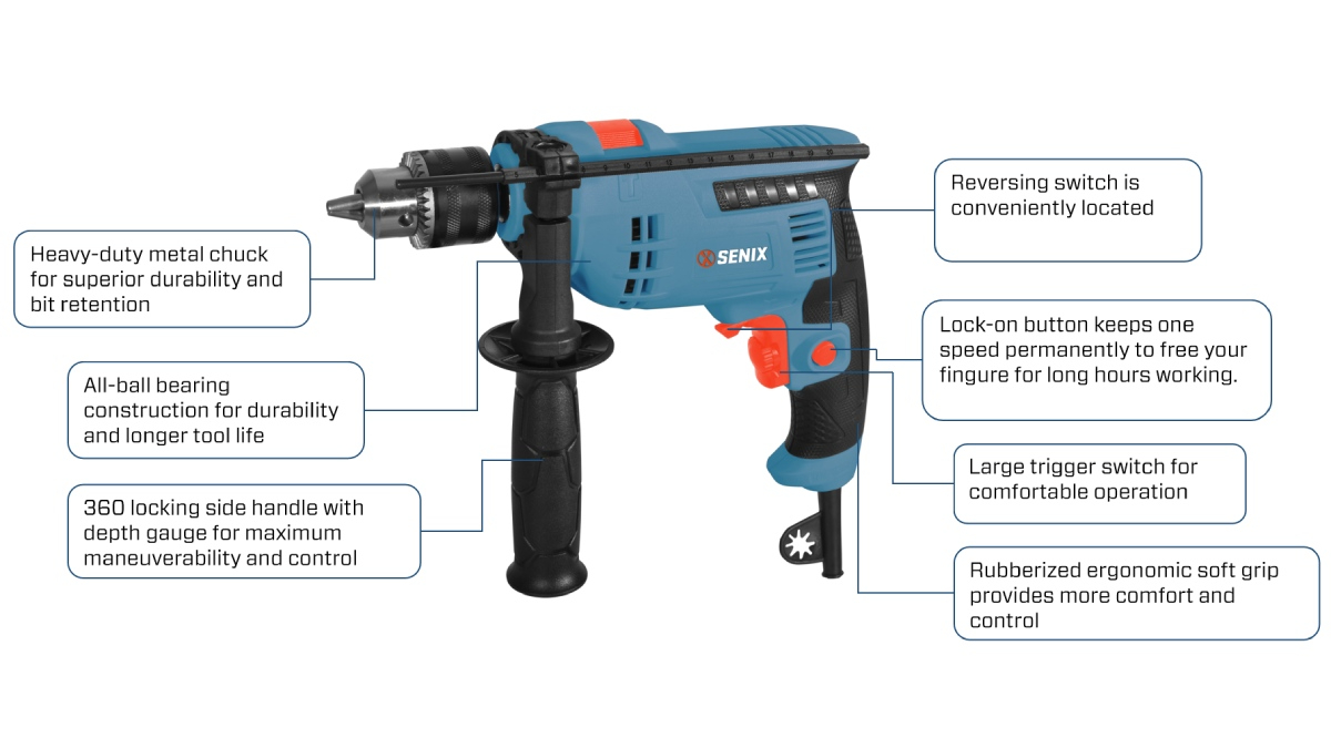 550W 13mm (1/2'') Hammer Drill