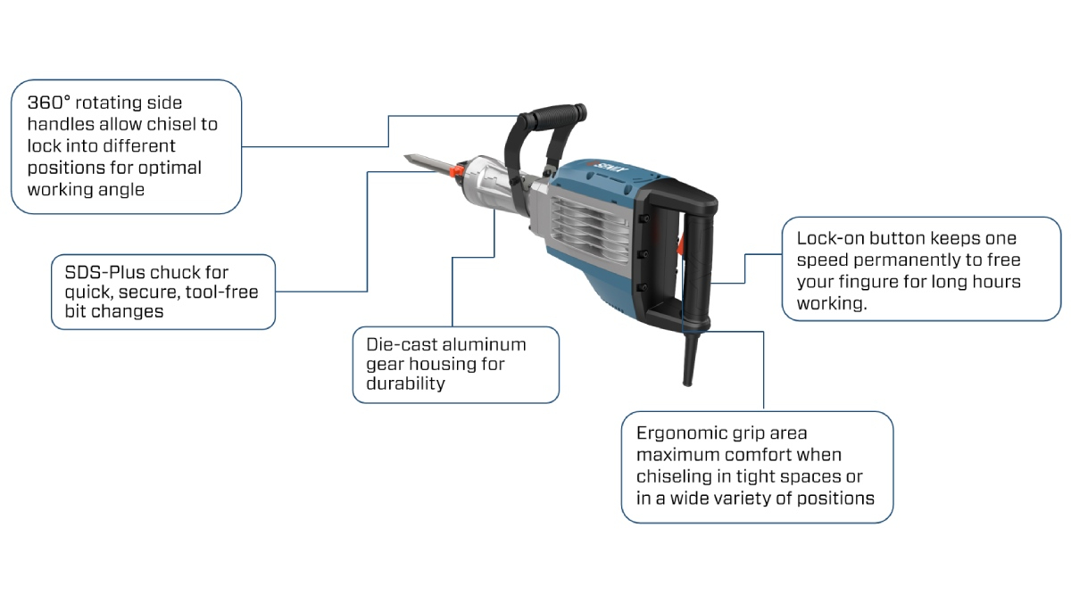 1700W 30mm(1-1/4'') Demolition Hammer