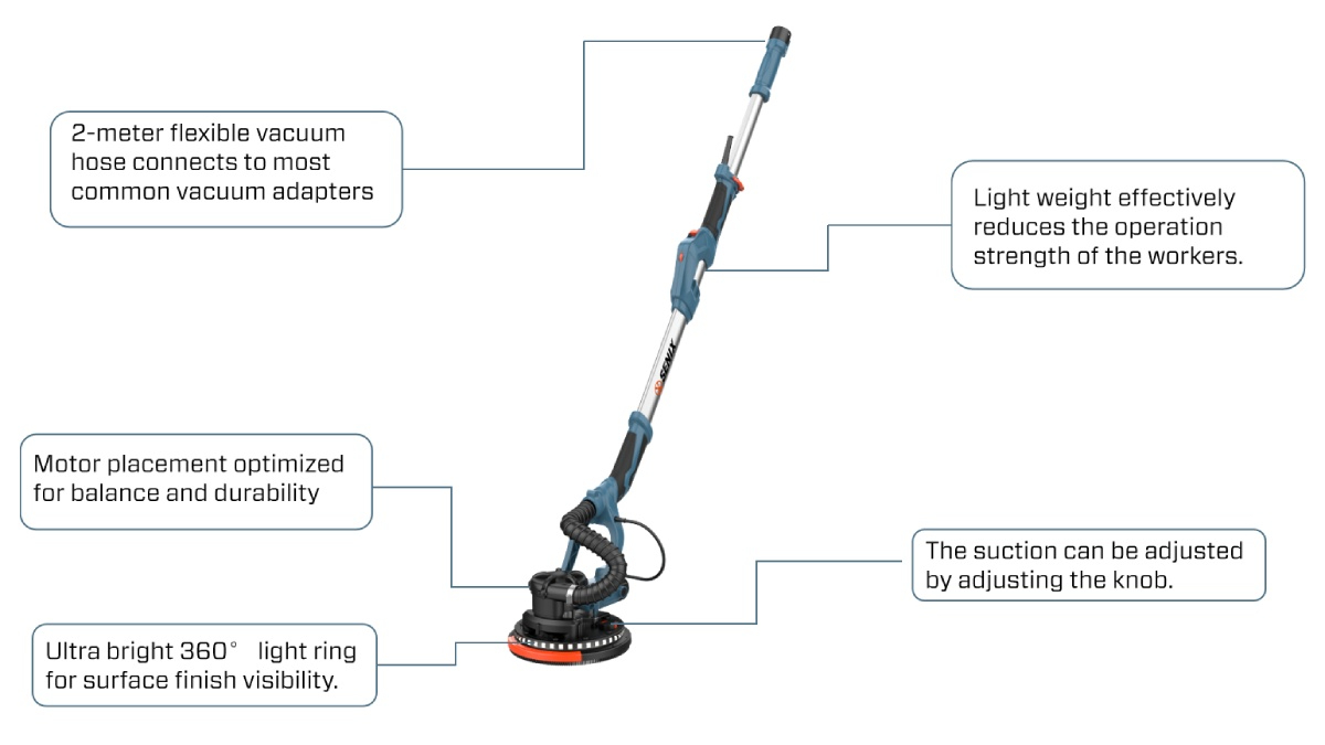 900W 225mm(8-7/8'') Drywall Sander