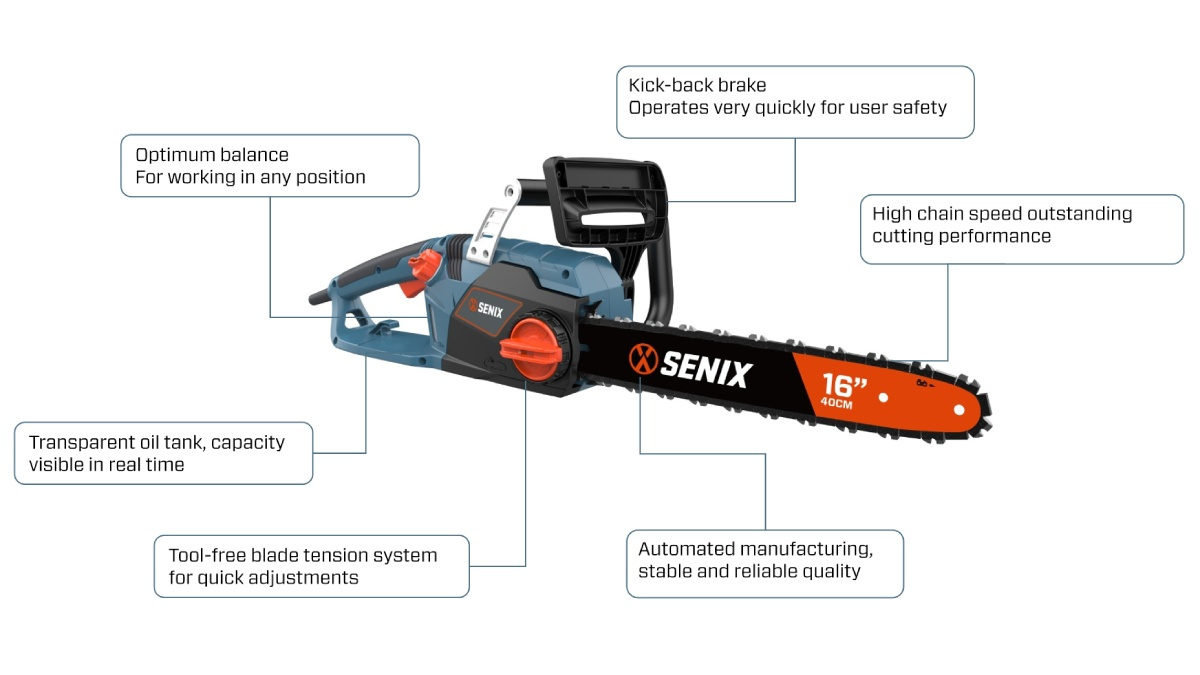 2200W 40cm(16'') Chain Saw