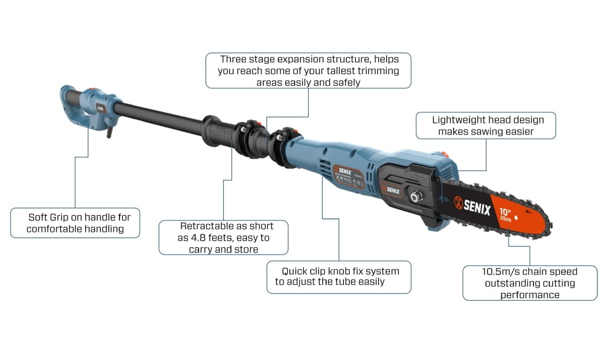 750W 25cm(10'') Pole Saw