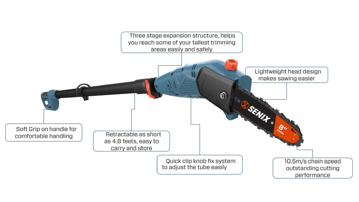 750W 25cm(10'') Pole Saw