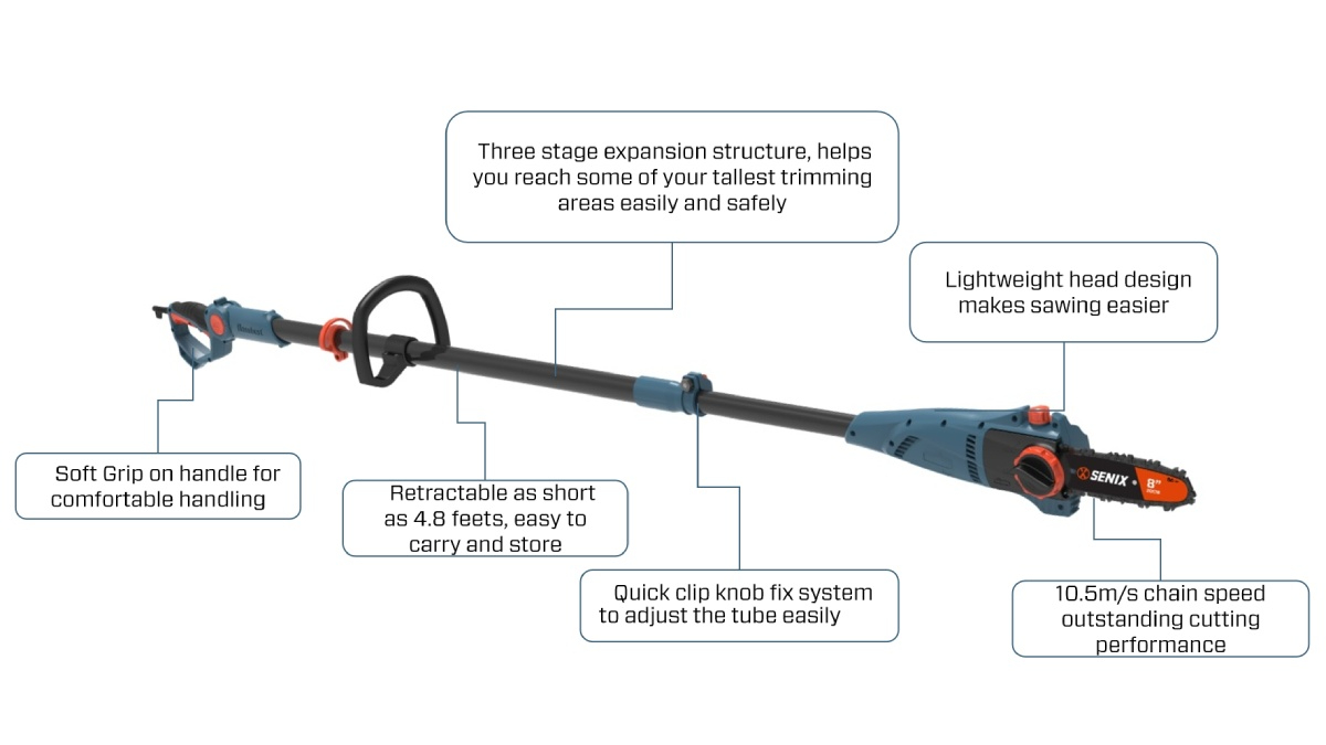 750W 20cm(8'') Pole Saw