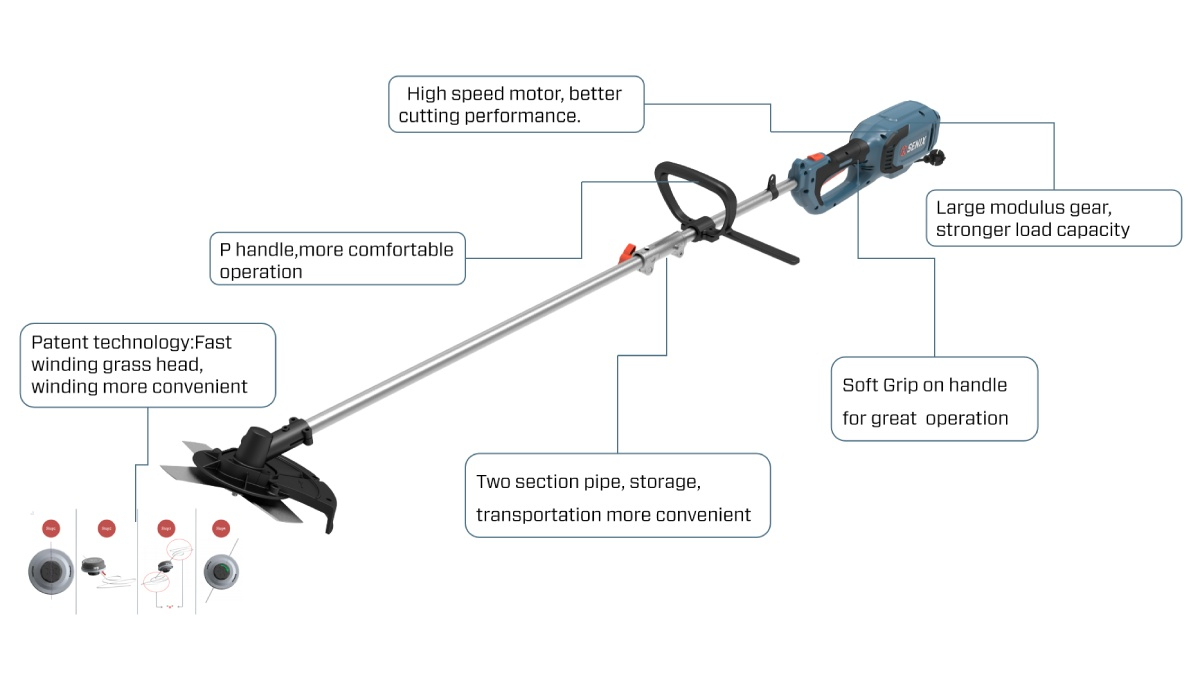 1200W 23cm(9-1/16'') Brush Cutter
