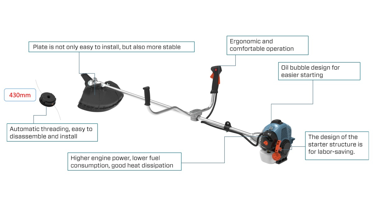 42.7cc 2-Stroke 255mm(10'') Brush Cutter