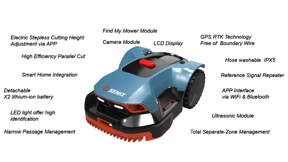 20V Premium Parallel GPS RTK Wireless Version Robotic Lawn Mower